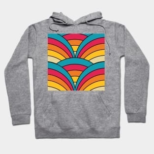 Rainbow Pattern in Retro Colors Hoodie